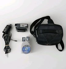 SONY DCR DVD105 Handycam Camcorder 2 Batteries Charger Blanks Case Works- READ
