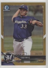 2018 Bowman Chrome Prospects Gold Refractor 18/50 Luis Ortiz #BCP157 1p5