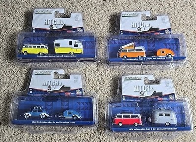 2016 Greenlight Hitch & Tow Die Cast M&J Toys ''Club V- Dub''  Complete Set of 4! 