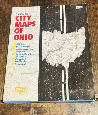 The Complete City Maps of Ohio Softcover Book - Fast Free Delivery