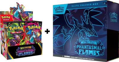 Pokemon TCG ME02 Phantasmal Flames Booster Box & Elite Trainer