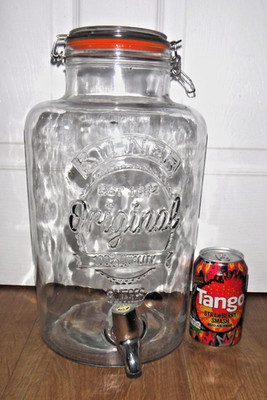 Kilner großer 8 Liter Cocktail Saft Getränke Spender Clip Top Kanne Glas