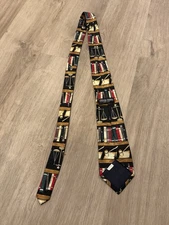 Steven Harris Handmade Law Books Scales Gavel Necktie 100% Polyester