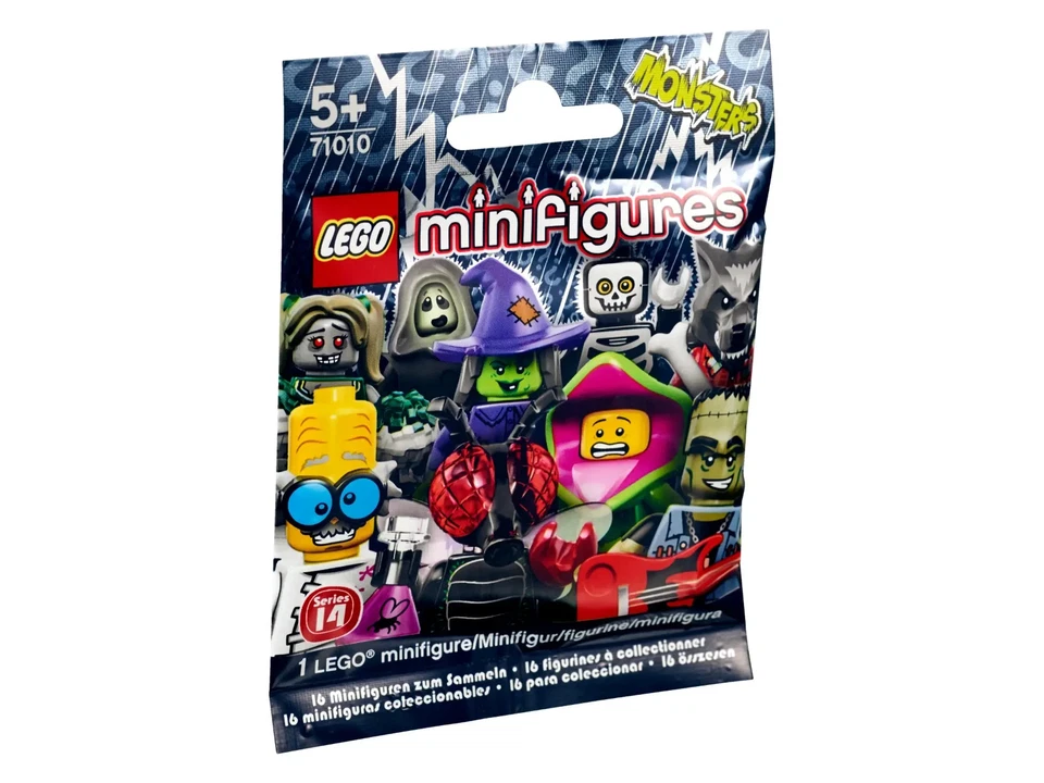Lote de 4 bolsas cegas seladas Lego Minifigures série 14 monstros - Imagem 2 de 2
