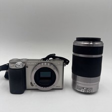 Sony Alpha a6000 Silver Digital Camera 24.3MP with 52-210mm Lens Battery READ