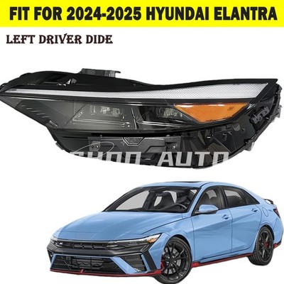 For 2024 2025 Elantra Left Driver Front LED Headlight Assembly - Includes Bulbs