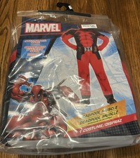 MARVEL DEADPOOL MUSCLE Costume 2XL size 48-52 5 Piece Cosplay Comic Con NEW