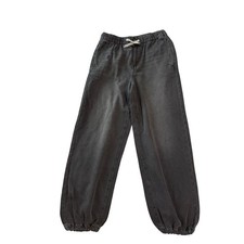 Zara Size 13-14 Black Wash Denim Jeans Joggers Pockets Adjustable Waist Stretch