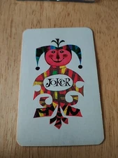 Vintage Joker Single Swap Playing Card Art Old Gaming Poker Game Fun Ads History