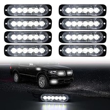 Dibms Led Strobe Lights 8x Surface Mount Strobe Flashing Light Bar White Dibms Led Strobe Lights 8x Surface Mount Strobe Flashing Light Bar White