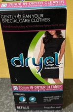 Dryel At-Home Dry Cleaner Refill Kit Booster Spray 6 Loads Breezy Clean Scent