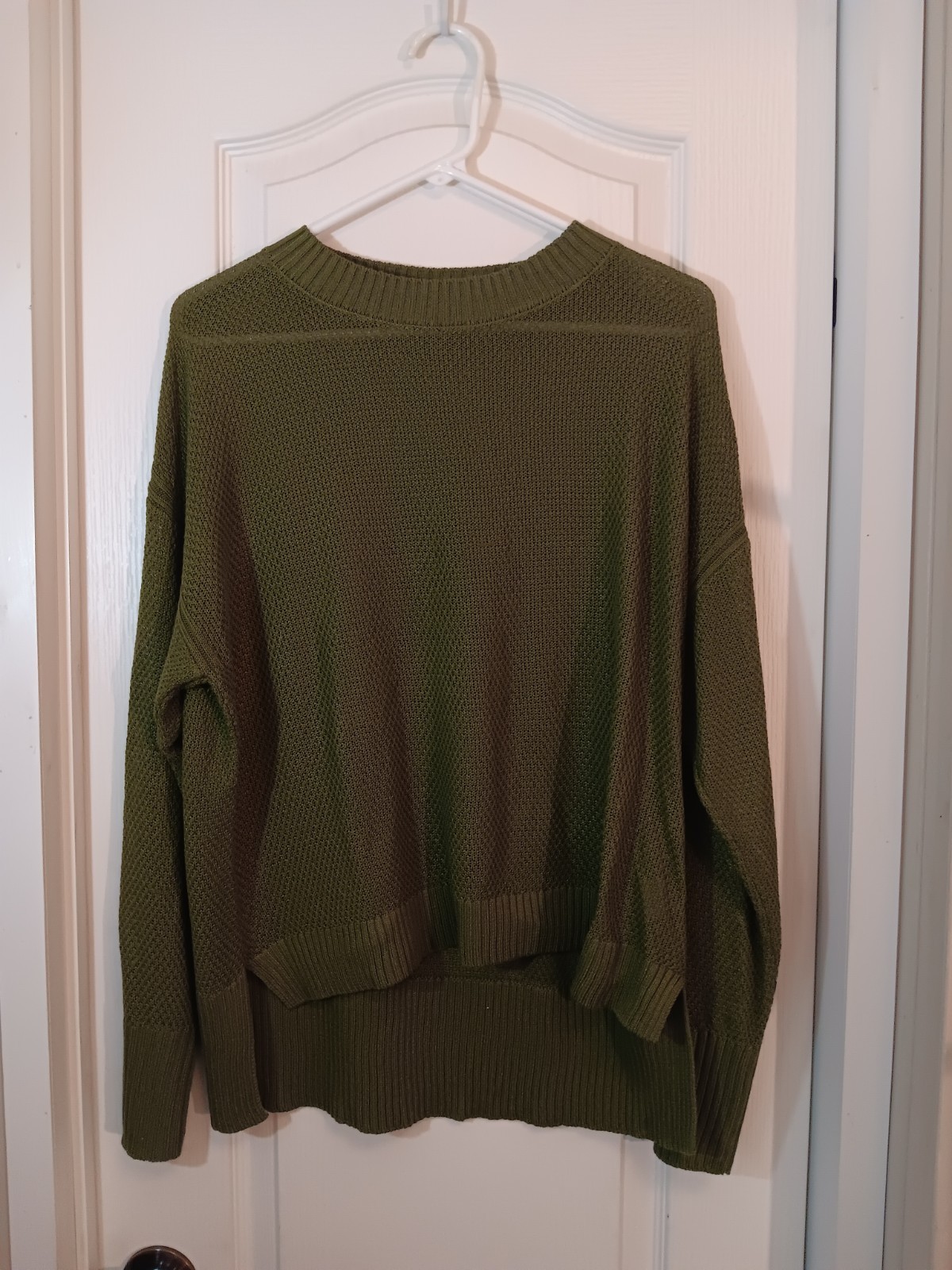Women's Green Knit Sweater Super Soft Size XL, Unbranded