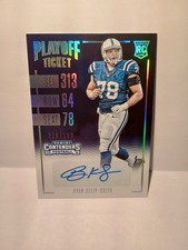 2016 Contenders Playoff Ticket Ryan Kelly Rookie Auto /199 Card #156. rookie card picture