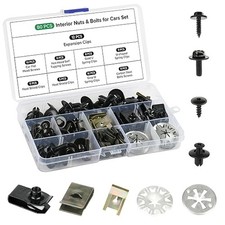 80x Blechmutter Schraube Mutter Clip Kit Befestigungsclips Auto Set Klemmscheibe