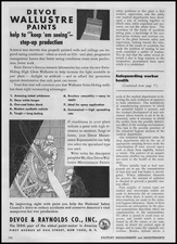 1942 Devoe Raynolds Company Inc. New York City Wallustre Paints Vintage Print Ad