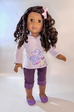 AMERICAN GIRL JUST LIKE YOU 44 DOLL 18" HAZEL EYES CURLY HAIR - Nice Condition