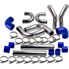 3 Inch 76Mm Universal Aluminum Turbo Intercooler Pipe Kit+Silicone Hose&Clamps