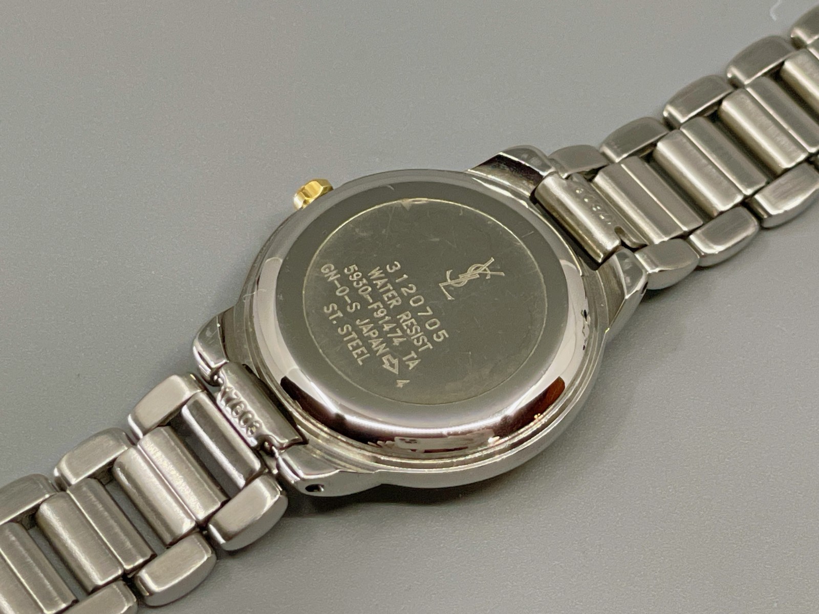 【Near Mint】Yves Saint Laurent Women's Qz 23mm Watch Navy Dial Gold US Stock thumbnail 19