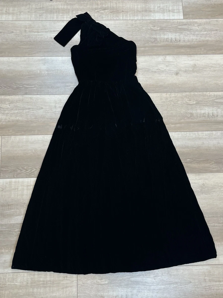 one shoulder 80s dress 80s Bow One Shoulder Dress dry vtg and