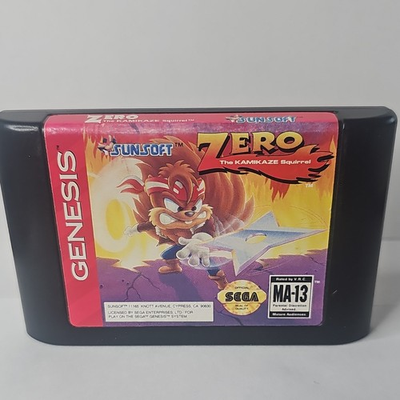 #ad Sunsoft Zero the Kamikaze Squirrel Sega Genesis Game Cartridge Only MA 13 $69.95