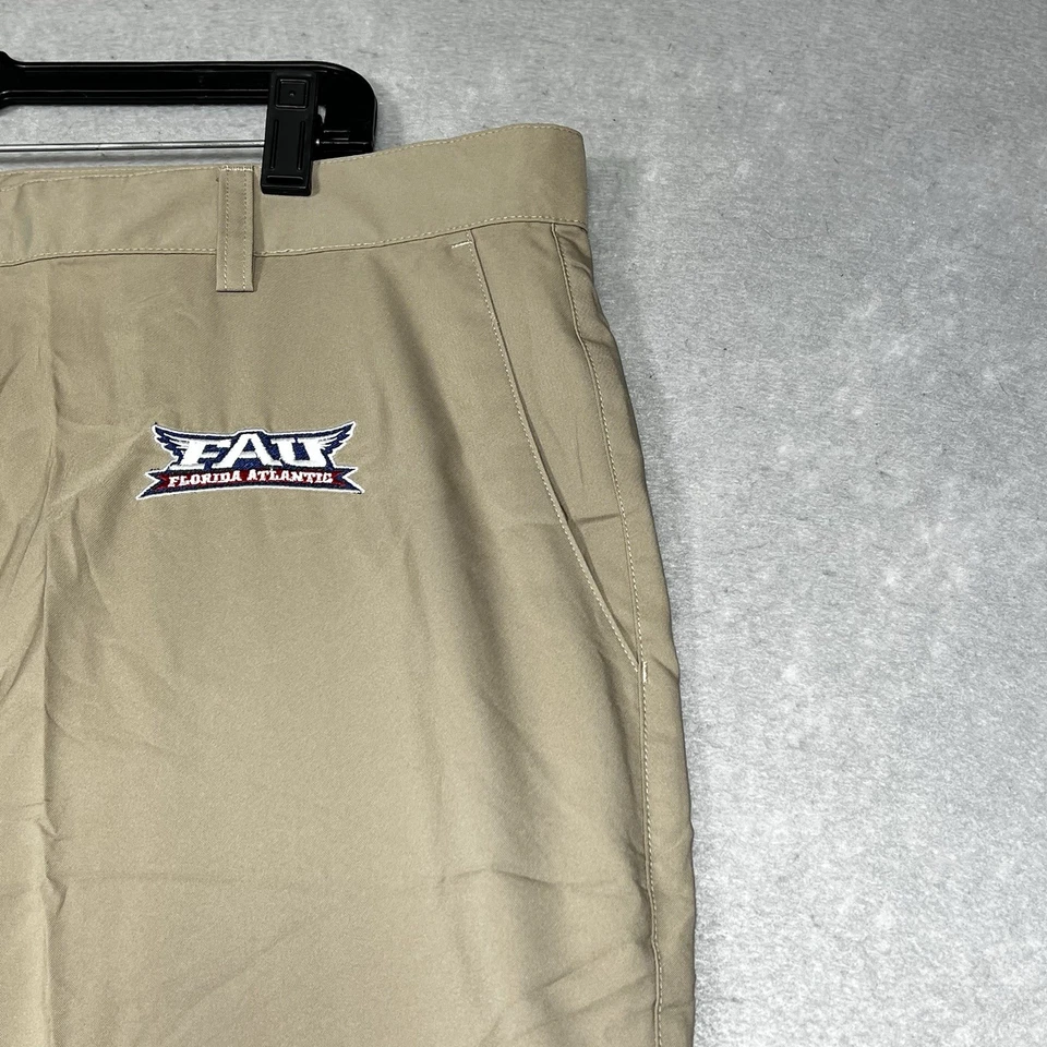 Pantalones de golf Adidas Florida Atlantic University talla 38 beige FAU Owls emitidos por la escuela Foto 3 de 4