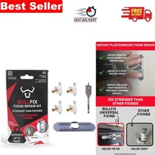 Plasterboard Fixing Repair Kit – 4 Pack for Secure Drywall Mounting up to 116kg