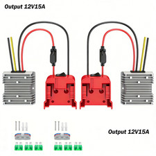 18V to 12V 15A Step Down Converter Adapter 2-Pack Compatible with Milwaukee 18V