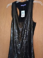 NWT XS mini Dress. Black Seguin. Cocktail Wedding Stylish