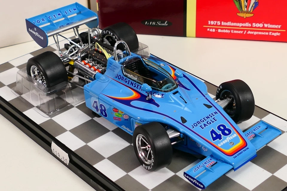 CARRUSEL 1 #4701 AAR EAGLE 1975 Indianapolis 500 ganador #48 b. Nuestra escala 1/18 Foto 3 de 4