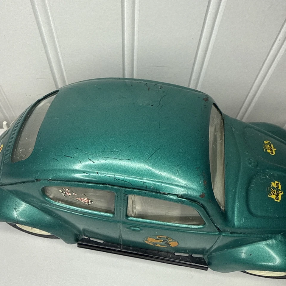 Vintage 1960's Mini Tonka Toys - Teal Green VW Volkswagen Beetle Car - Original - Image 4 of 4
