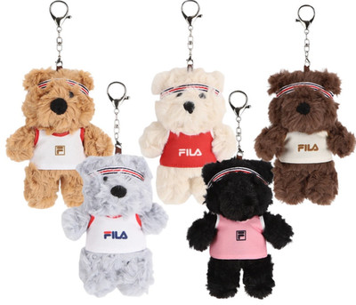 FILA Teddy Bear Berry Keyring Keychain Bag Casual Lifestyle Accessory 1pc NWT