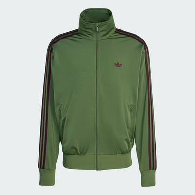 Adidas Originals Firebird Track Jacke In Grün Und Maroon