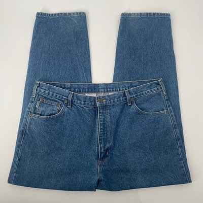 Carhartt Jeans Men 42x30  Relaxed Fit Tapered Leg Made in USA 101512 Med Wash