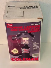 Vintage New Coleman 5152C740 Propane Lantern & Carry Case Combo Extra Mantles