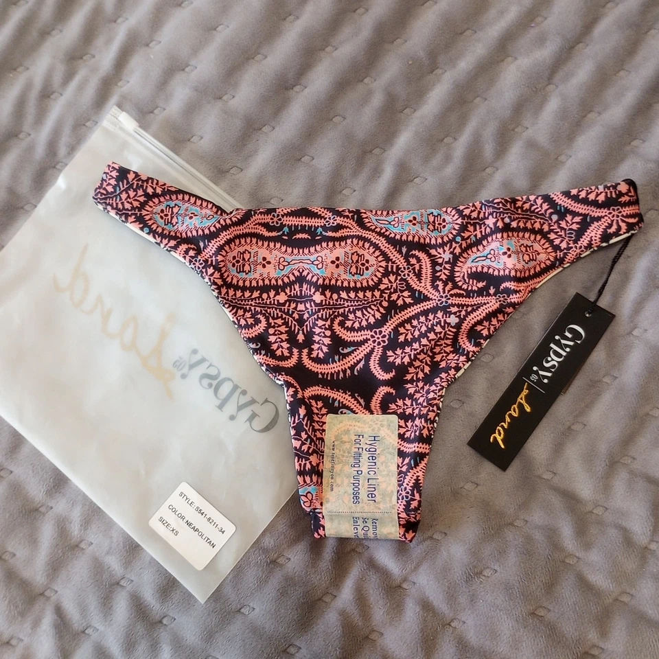 Parte inferior de bikini napolitana reversible Gypsy 05 Sand XS NUEVA EN CAJA/NUEVA CON ETIQUETAS Foto 4 de 4