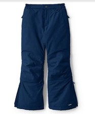 NWT LANDS END GIRL DEEP SEA BLUE 8 SQUALL WATERPROOF SNOW PANTS SNOWPANTS