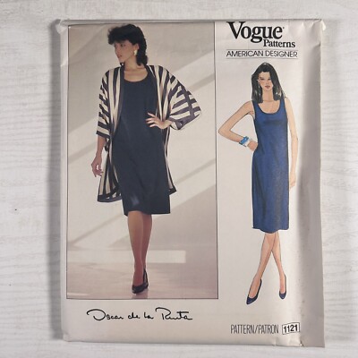 Vogue Schnittmuster 1121 Jacke und Kleid Oscar De La Renta Größe 8-10-12 U/C FF