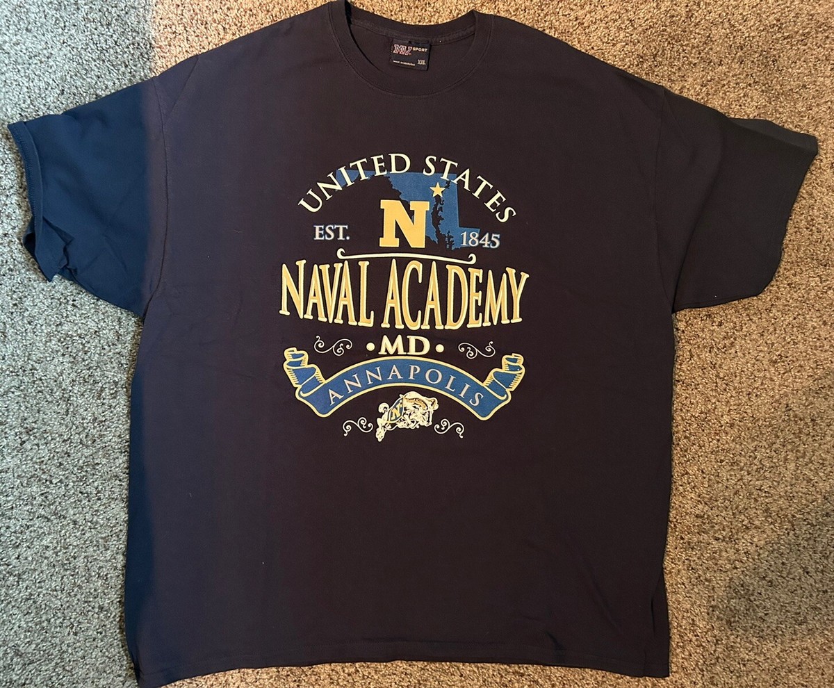 VINTAGE Naval Academy T-Shirt Size XXL US Navy Midshipmen