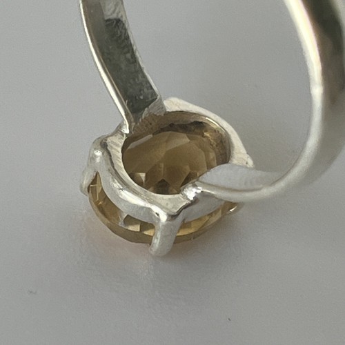Natural Gemstone Oval Faceted Citrine Ring 925 Sterling Silver Ring Size 7.75 - Picture 18 of 18