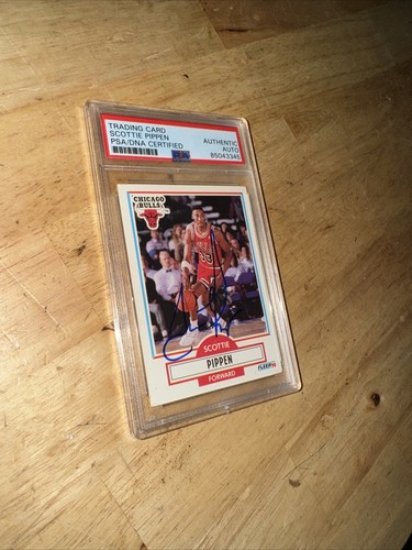 Scottie Pippen Autograph PSA Authentic Auto Chicago Bulls Slabbed Fleer 1990 - Picture 22 of 24