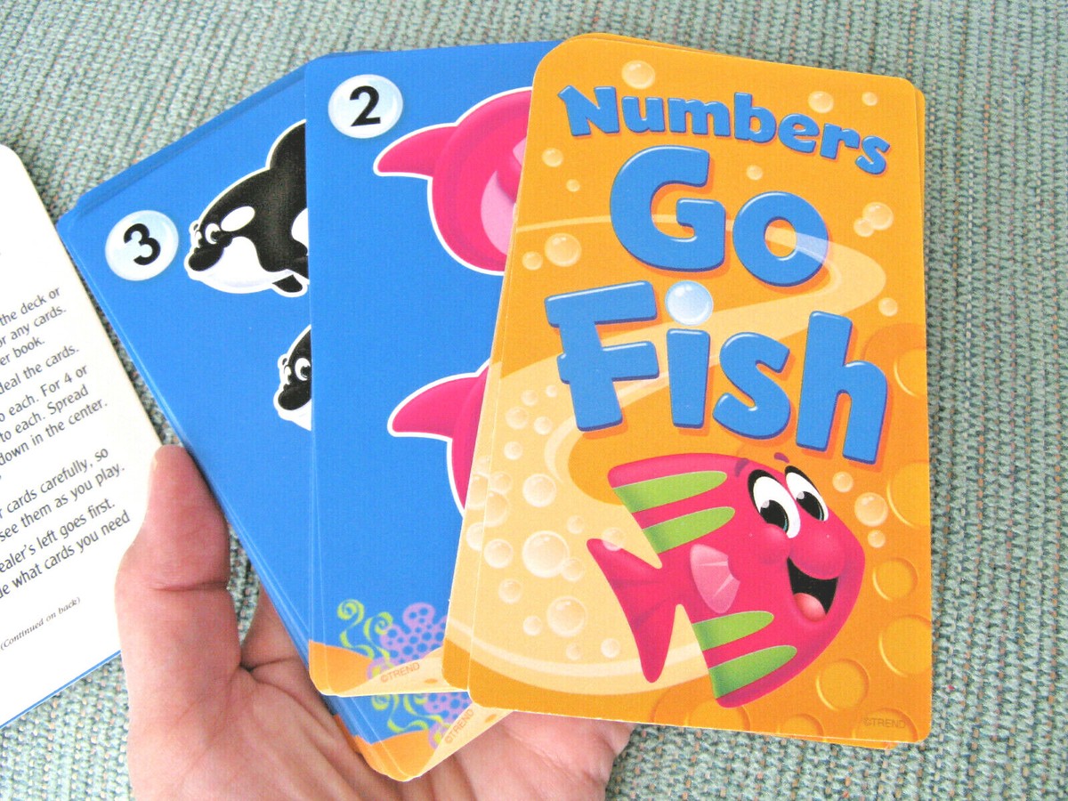 NEW LARGE SIZE GO FISH NUMBERS MEMORY PLAYING CARD GAME