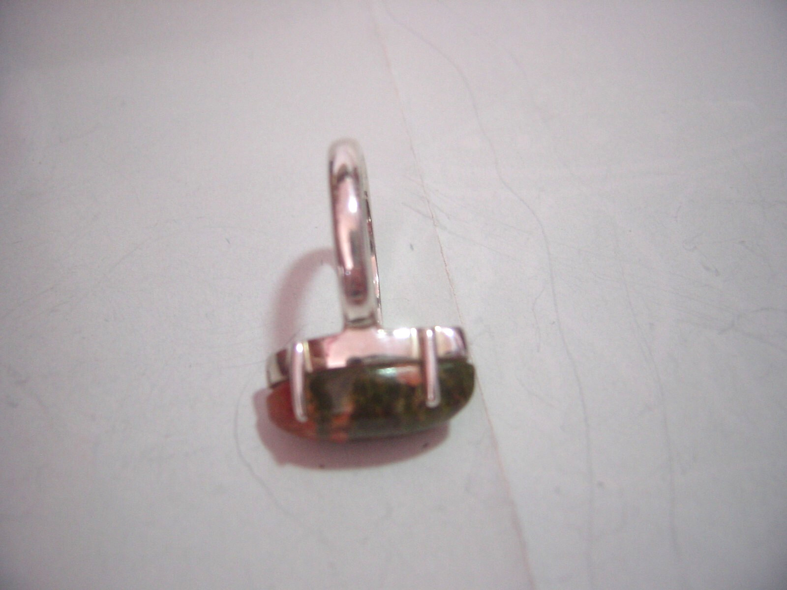 VINTAGE Solid thick Silver Ring -unusual shape ra… - image 5