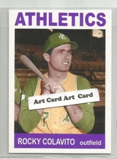Rocky Colavito Kansas City Athletics 2022 Custom Made Baseball Art Card
