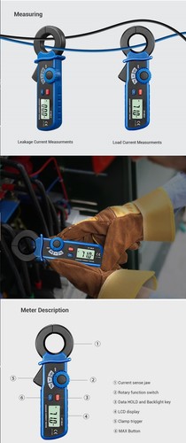 DT-9810 Mini AC Leakage Current Tester Meter Clamp Meter Tester Voltage Ammeter - Picture 7 of 8
