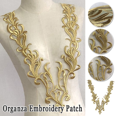green emerald velvet dress Women's Yellow Gold Crush Multi Thread Zari Embroidery Gown Yellow / XL