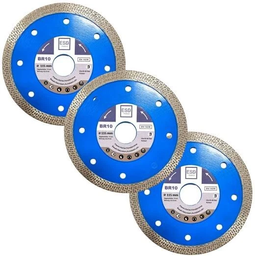 Diamantscheibe 115 125 Fliesen Feinsteinzeug Granit Diamant-Trennscheibe dünn - Bild 3 von 4