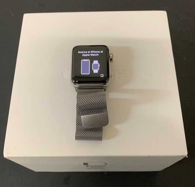 38mm milanese loop silver
