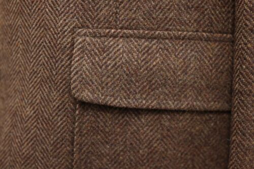 IMPERIAL VINTAGE TWEED mens brown HERRINGBONE sport coat suit jacket blazer 42 S - Picture 10 of 16