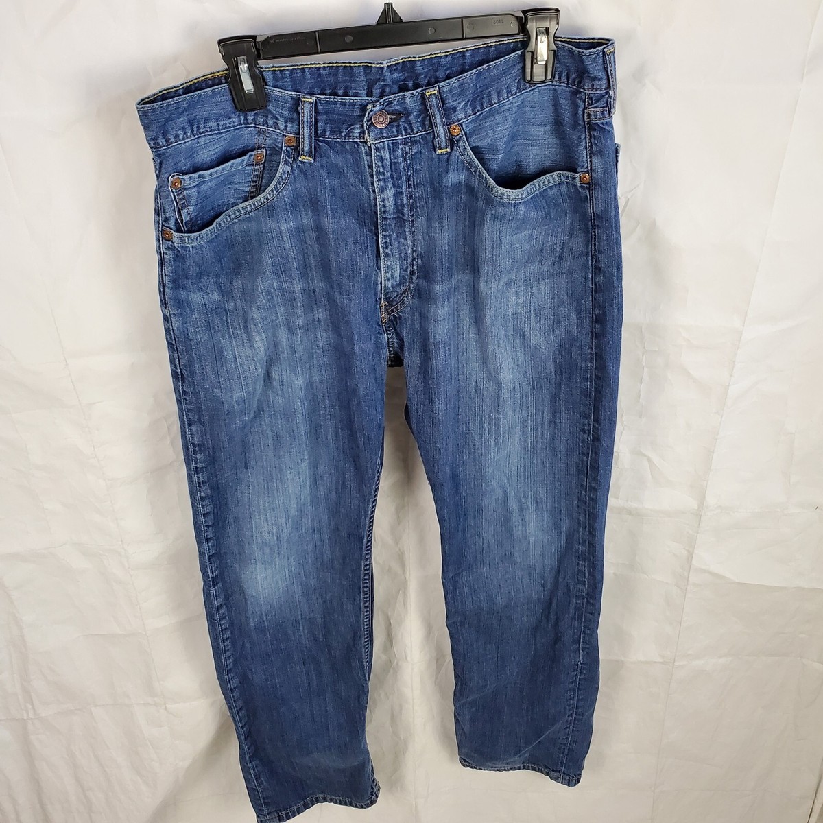 Levi's Jeans Mens 36x30 Blue 505 Straight Fit Denim Cotton Outdoor