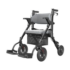 Rollator-Walkers-for-Seniors-with-Seat, Walker Wheelchair Combo, Transport-Wh...